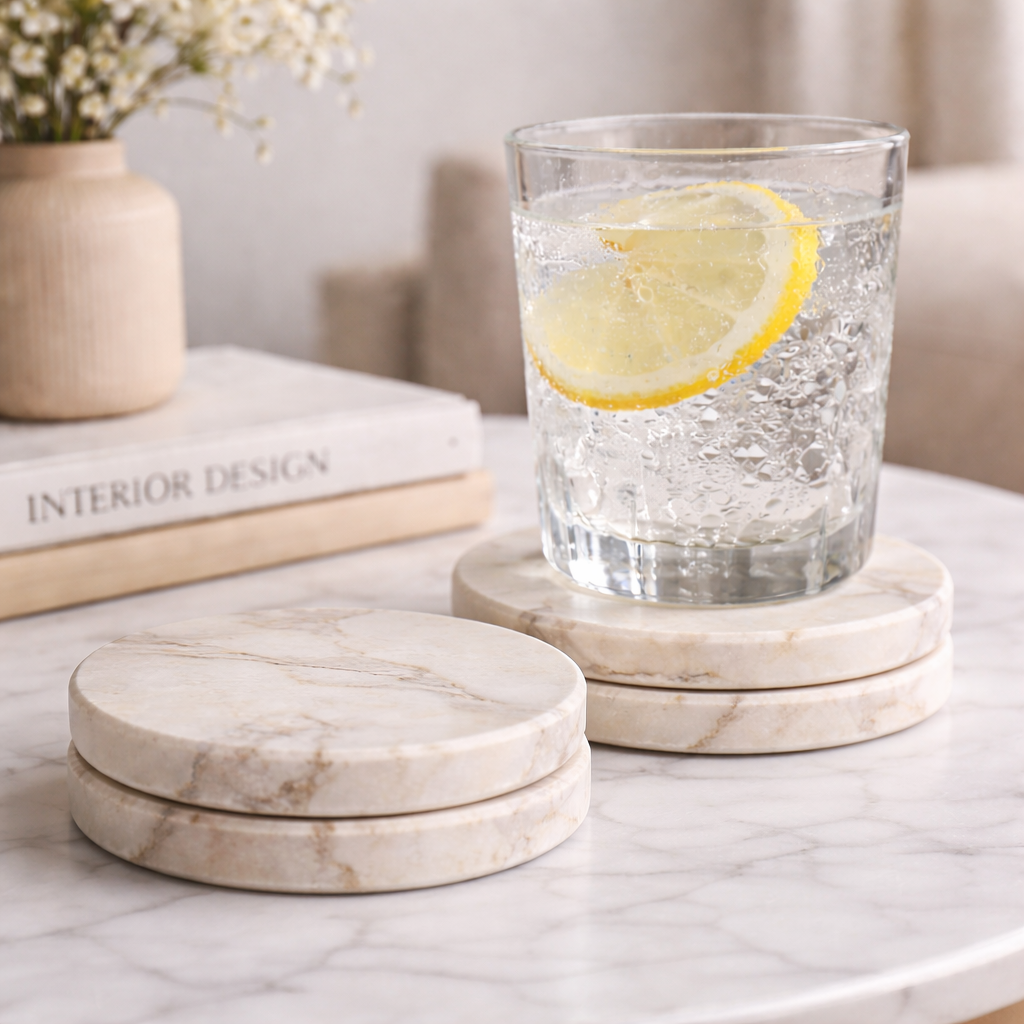 Soft Touch Marble Coasters